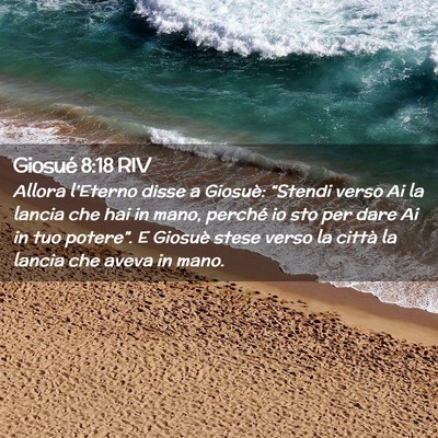 Picture 02 - Giosué 8:18 RIV - Allora l’Eterno disse a Giosuè: “Stendi - Bible Verse Picture