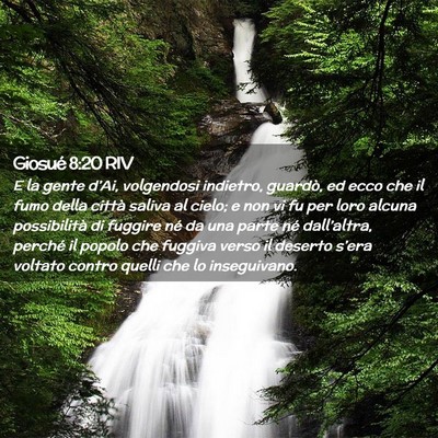 Picture 02 - Giosué 8:20 RIV - E la gente d’Ai, volgendosi indietro, guardò, - Bible Verse Picture