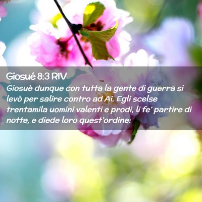 Picture 02 - Giosué 8:3 RIV - Giosuè dunque con tutta la gente di guerra si - Bible Verse Picture