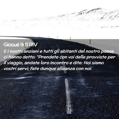 Picture 02 - Giosué 9:11 RIV - E i nostri anziani e tutti gli abitanti del - Bible Verse Picture