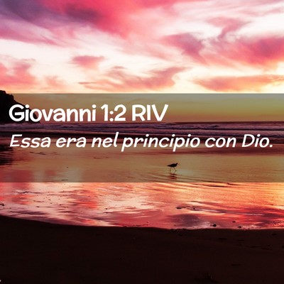 Picture 02 - Giovanni 1:2 RIV - Essa era nel principio con - Bible Verse Picture