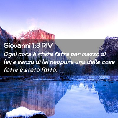 Picture 02 - Giovanni 1:3 RIV - Ogni cosa è stata fatta per mezzo di lei; e - Bible Verse Picture