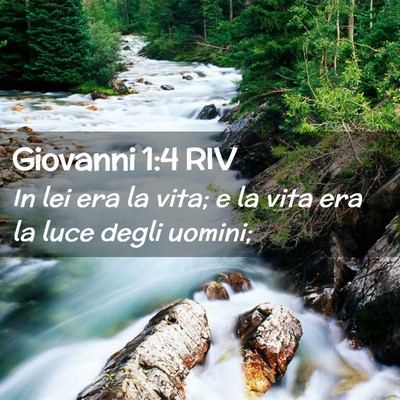 Picture 02 - Giovanni 1:4 RIV - In lei era la vita; e la vita era la luce degli - Bible Verse Picture