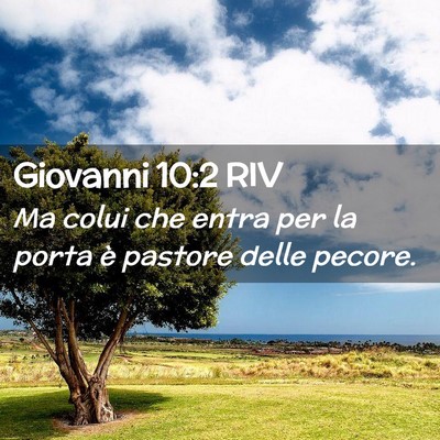 Picture 02 - Giovanni 10:2 RIV - Ma colui che entra per la porta è pastore delle - Bible Verse Picture