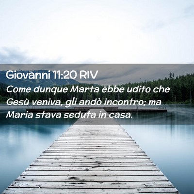 Picture 02 - Giovanni 11:20 RIV - Come dunque Marta ebbe udito che Gesù veniva, - Bible Verse Picture