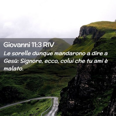 Picture 02 - Giovanni 11:3 RIV - Le sorelle dunque mandarono a dire a Gesù: - Bible Verse Picture
