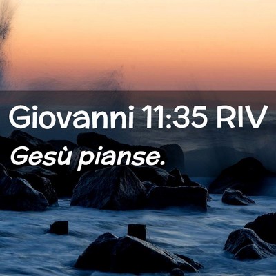 Picture 02 - Giovanni 11:35 RIV - Gesù - Bible Verse Picture
