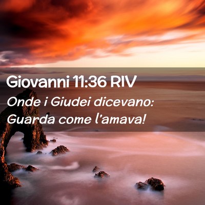 Picture 02 - Giovanni 11:36 RIV - Onde i Giudei dicevano: Guarda come - Bible Verse Picture