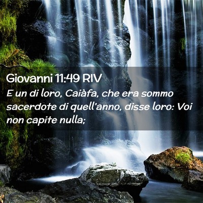 Picture 02 - Giovanni 11:49 RIV - E un di loro, Caiàfa, che era sommo sacerdote di - Bible Verse Picture