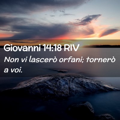 Picture 02 - Giovanni 14:18 RIV - Non vi lascerò orfani; tornerò a - Bible Verse Picture