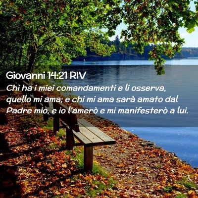 Picture 02 - Giovanni 14:21 RIV - Chi ha i miei comandamenti e li osserva, quello - Bible Verse Picture