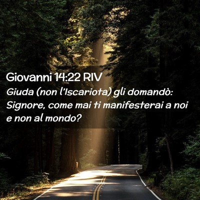 Picture 02 - Giovanni 14:22 RIV - Giuda (non l’Iscariota) gli domandò: Signore, - Bible Verse Picture