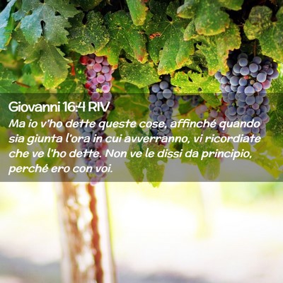 Picture 02 - Giovanni 16:4 RIV - Ma io v’ho dette queste cose, affinché quando - Bible Verse Picture