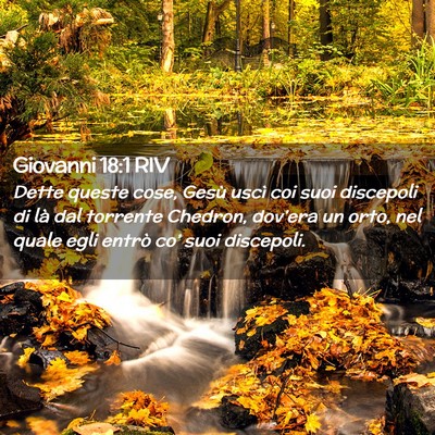 Picture 02 - Giovanni 18:1 RIV - Dette queste cose, Gesù uscì coi suoi discepoli - Bible Verse Picture