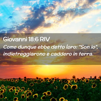 Picture 02 - Giovanni 18:6 RIV - Come dunque ebbe detto loro: “Son io”, - Bible Verse Picture