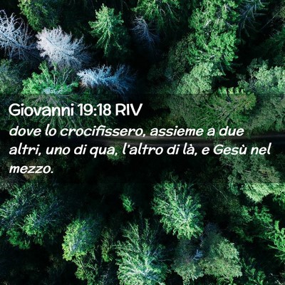 Picture 02 - Giovanni 19:18 RIV - dove lo crocifissero, assieme a due altri, uno di - Bible Verse Picture
