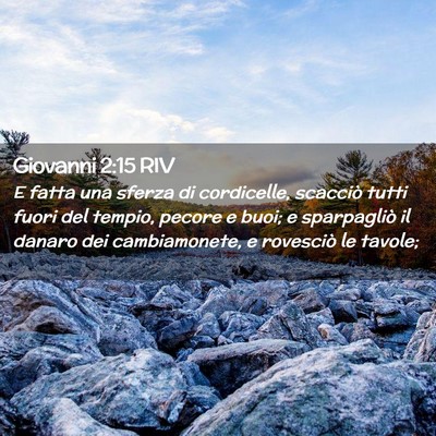 Picture 02 - Giovanni 2:15 RIV - E fatta una sferza di cordicelle, scacciò tutti - Bible Verse Picture