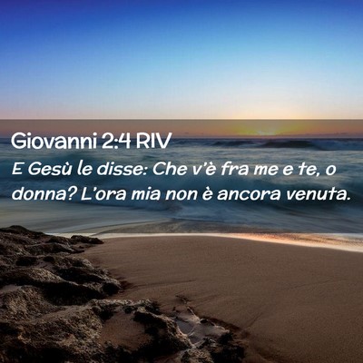 Picture 02 - Giovanni 2:4 RIV - E Gesù le disse: Che v’è fra me e te, o - Bible Verse Picture