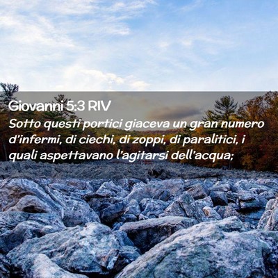 Picture 02 - Giovanni 5:3 RIV - Sotto questi portici giaceva un gran numero - Bible Verse Picture