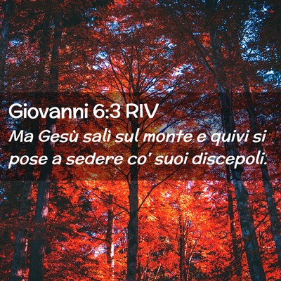 Picture 02 - Giovanni 6:3 RIV - Ma Gesù salì sul monte e quivi si pose a sedere - Bible Verse Picture