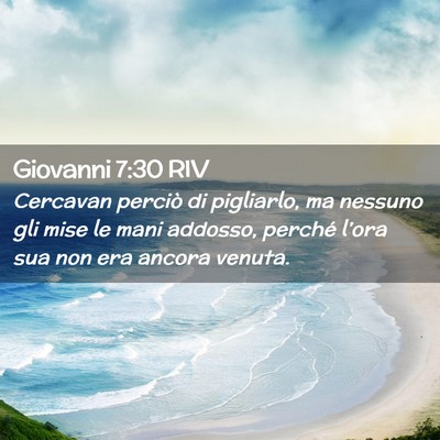 Picture 02 - Giovanni 7:30 RIV - Cercavan perciò di pigliarlo, ma nessuno gli - Bible Verse Picture