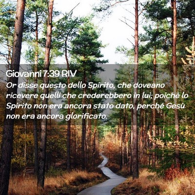 Picture 02 - Giovanni 7:39 RIV - Or disse questo dello Spirito, che doveano - Bible Verse Picture