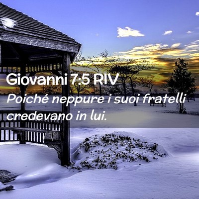 Picture 02 - Giovanni 7:5 RIV - Poiché neppure i suoi fratelli credevano in - Bible Verse Picture