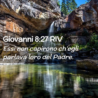 Picture 02 - Giovanni 8:27 RIV - Essi non capirono ch’egli parlava loro del - Bible Verse Picture