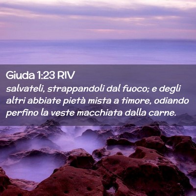 Picture 02 - Giuda 1:23 RIV - salvateli, strappandoli dal fuoco; e degli altri - Bible Verse Picture