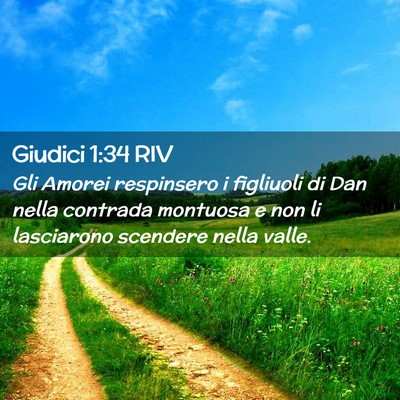 Picture 02 - Giudici 1:34 RIV - Gli Amorei respinsero i figliuoli di Dan nella - Bible Verse Picture