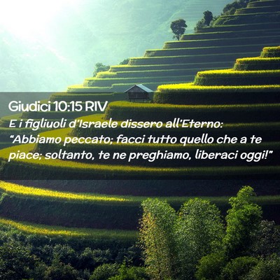 Picture 02 - Giudici 10:15 RIV - E i figliuoli d’Israele dissero all’Eterno: - Bible Verse Picture