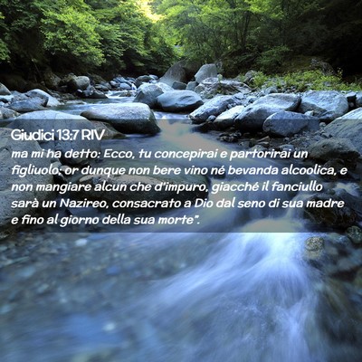 Picture 02 - Giudici 13:7 RIV - ma mi ha detto: Ecco, tu concepirai e partorirai - Bible Verse Picture