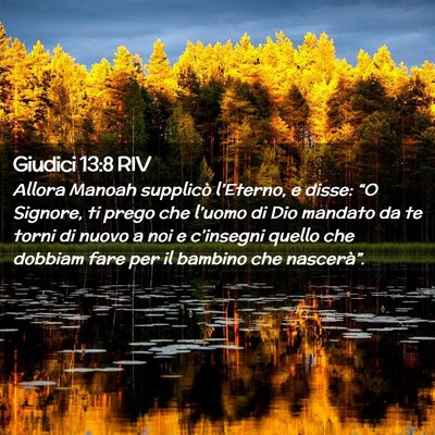 Picture 02 - Giudici 13:8 RIV - Allora Manoah supplicò l’Eterno, e disse: “O - Bible Verse Picture
