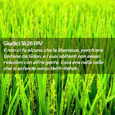 Picture 02 - Giudici 18:28 RIV - E non ci fu alcuno che la liberasse, perch’era - Bible Verse Picture