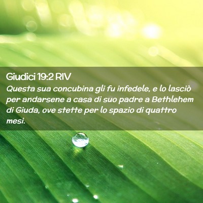 Picture 02 - Giudici 19:2 RIV - Questa sua concubina gli fu infedele, e lo - Bible Verse Picture