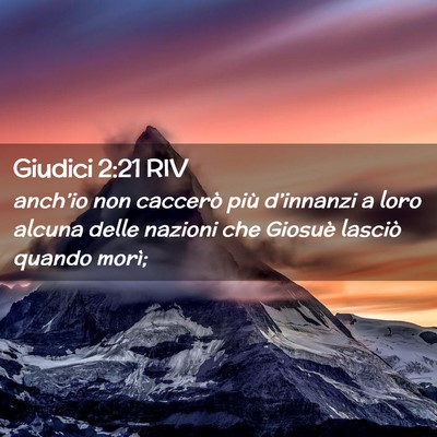 Picture 02 - Giudici 2:21 RIV - anch’io non caccerò più d’innanzi a loro - Bible Verse Picture