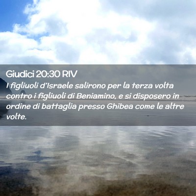 Picture 02 - Giudici 20:30 RIV - I figliuoli d’Israele salirono per la terza - Bible Verse Picture