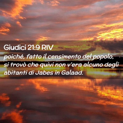 Picture 02 - Giudici 21:9 RIV - poiché, fatto il censimento del popolo, si - Bible Verse Picture