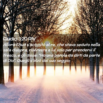 Picture 02 - Giudici 3:20 RIV - Allora Ehud s’accostò al re, che stava seduto - Bible Verse Picture
