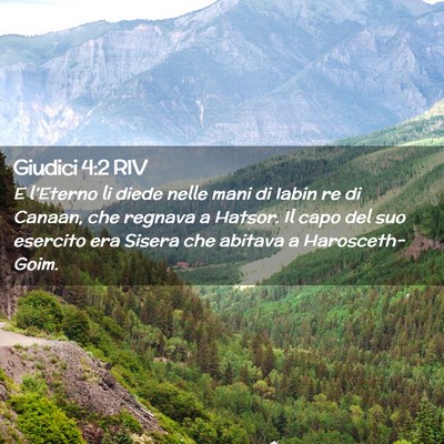 Picture 02 - Giudici 4:2 RIV - E l’Eterno li diede nelle mani di Iabin re di - Bible Verse Picture