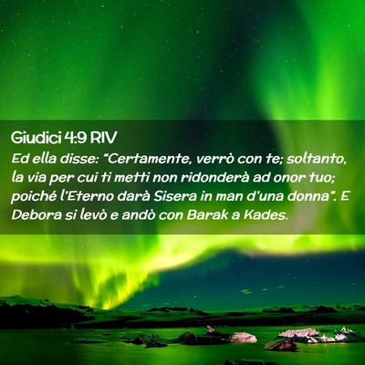 Picture 02 - Giudici 4:9 RIV - Ed ella disse: “Certamente, verrò con te; - Bible Verse Picture