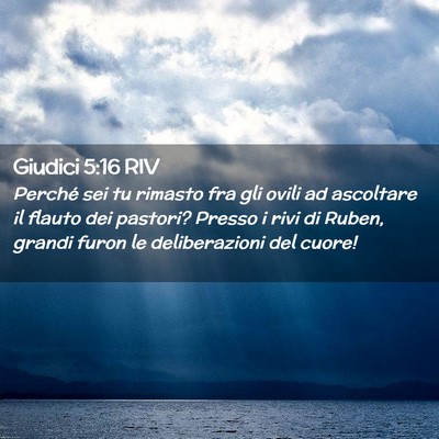 Picture 02 - Giudici 5:16 RIV - Perché sei tu rimasto fra gli ovili ad ascoltare - Bible Verse Picture