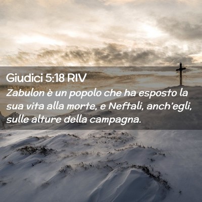 Picture 02 - Giudici 5:18 RIV - Zabulon è un popolo che ha esposto la sua vita - Bible Verse Picture