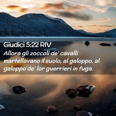 Picture 02 - Giudici 5:22 RIV - Allora gli zoccoli de’ cavalli martellavano il - Bible Verse Picture