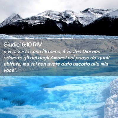 Picture 02 - Giudici 6:10 RIV - e vi dissi: Io sono l’Eterno, il vostro Dio; - Bible Verse Picture