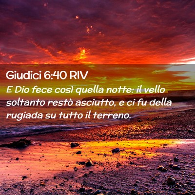Picture 02 - Giudici 6:40 RIV - E Dio fece così quella notte: il vello soltanto - Bible Verse Picture