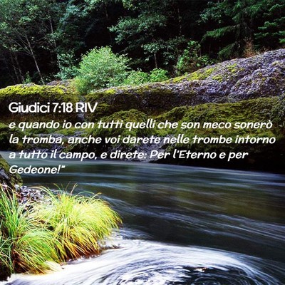 Picture 02 - Giudici 7:18 RIV - e quando io con tutti quelli che son meco sonerò - Bible Verse Picture