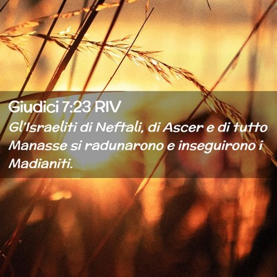Picture 02 - Giudici 7:23 RIV - Gl’Israeliti di Neftali, di Ascer e di tutto - Bible Verse Picture