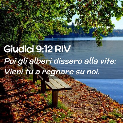 Picture 02 - Giudici 9:12 RIV - Poi gli alberi dissero alla vite: Vieni tu a - Bible Verse Picture