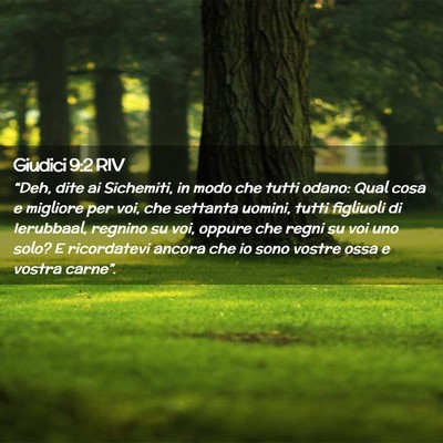 Picture 02 - Giudici 9:2 RIV - “Deh, dite ai Sichemiti, in modo che tutti - Bible Verse Picture